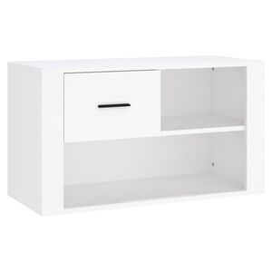 vidaXL apavu plaukts, balts, 80x35x45 cm, inženierijas koks