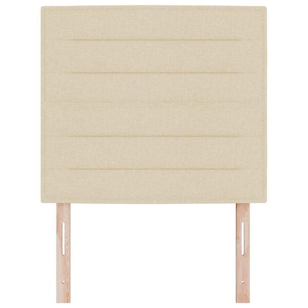 vidaXL Galvgalis ar galvas klāju Krēmkrāsa 90 cm Mākslīgā āda