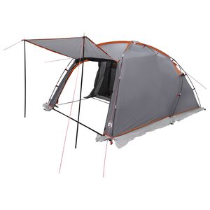 vidaXL Tuneļveida telts Pelēka un oranža 361 x 235 x 152 cm