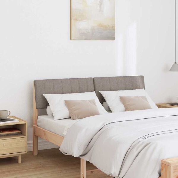 vidaXL Mīkstināts gultas galvgalis Pelēkbrūna 140 cm