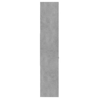 vidaXL grāmatu plaukts, betona pelēks, 60x35x180 cm, skaidu plāksne