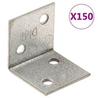 vidaXL perforētas plāksnes, leņķveida, 150 gab., 2 mm, 30x25x30 mm