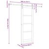 vidaXL Slīdo&scaron;ās durvis Dabīgs un melns 73,5 x 198,5 cm