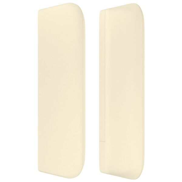 vidaXL galvgalis ar malām, 163x16x78/88 cm cm, krēmkrāsas mākslīgā āda