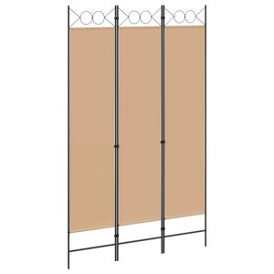 vidaXL 3-paneļu istabas dalītājs Bē&scaron;a 120 x 200 cm Audums