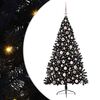 vidaXL Mākslīgais LED Ziemassvētku eglīte su 300 LED Melna 180 cm PVC
