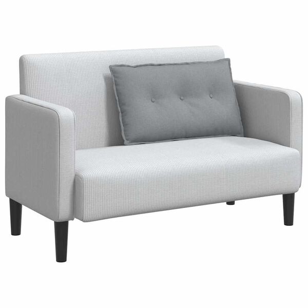 vidaXL Atpakaļ spilvens Gai&scaron;i pelēks 80 x 19 x 50 cm audums