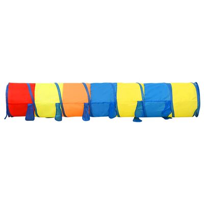 vidaXL bērnu rotaļu tunelis, krāsains, 245 cm, poliesters