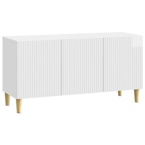 vidaXL Televizora skapī&scaron;a Spīdīgi balts 99 x 34,5 x 50 cm