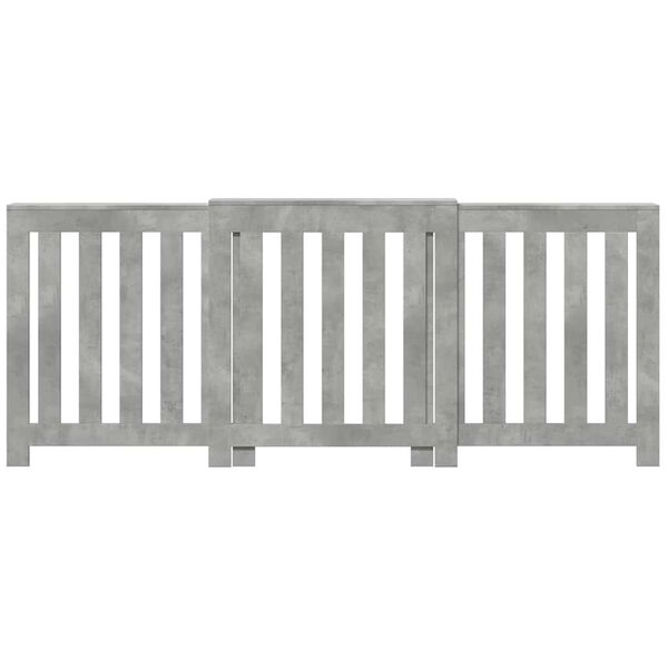 vidaXL radiatora pārsegs, pelēks, 205x21,5x83,5 cm, inženierijas koks