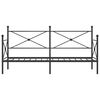 vidaXL Dienas gulta bez matrača Melns 80x200 cm Tērauds