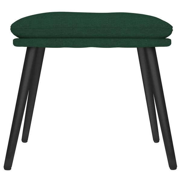 vidaXL kājsoliņ&scaron;, 45x29,5x35 cm, tum&scaron;i zaļ&scaron; audums