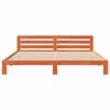 vidaXL gulta bez matrača, vaska brūnas, 180x200 cm, priedes masīvkoks