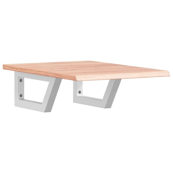 vidaXL izlietnes plaukts, stiprināms pie sienas, tērauds, ozola koks