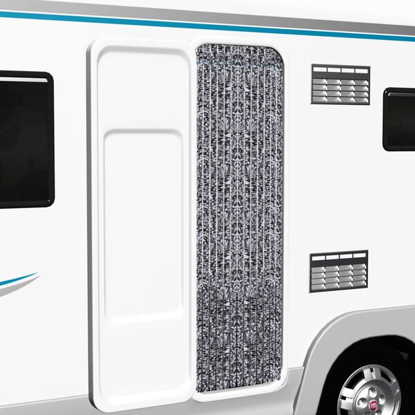 vidaXL kukaiņu aizkars, 56x185 cm, brūns un bē&scaron;s &scaron;enils