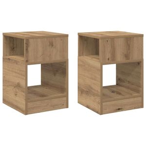 vidaXL Papildu galdiņ&scaron; 2 pcs Artisānā ozols 30,5 x 30 x 45 cm