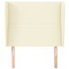 vidaXL galvgalis ar malām, 103x23x118/128 cm, krēmkrāsas mākslīgā āda