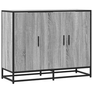 vidaXL kumode, pelēka ozolkoka, 62x35x76 cm, inženierijas koks