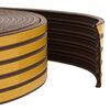 vidaXL Pa&scaron;līmējo&scaron;ā loga blīve Brūna 15 x 8 mm 12 m EPDM putas