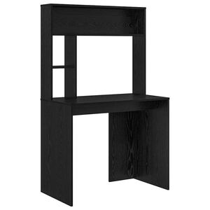 vidaXL Galds Melns ozolkoks 91 x 50 x 149 cm Inženierijas koks