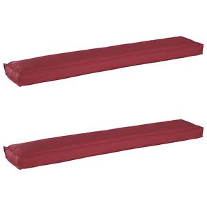 vidaXL Kastī&scaron;u spilvenu komplekts 2 pcs Vīna sarkans 200 x 40 x 8 cm