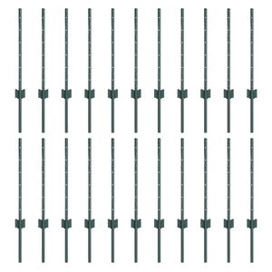vidaXL Žoga āķis 22 pcs Zaļa 100 cm Tērauds