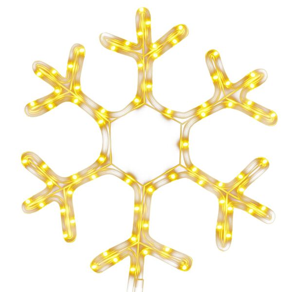 vidaXL Ziemassvētku figūra, sniegpārsla, 72 silti baltas LED, 38x37 cm