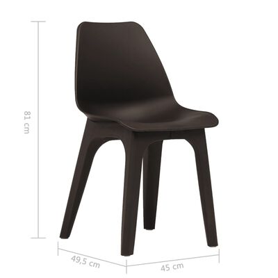 vidaXL dārza krēsli, 2 gab., brūna plastmasa