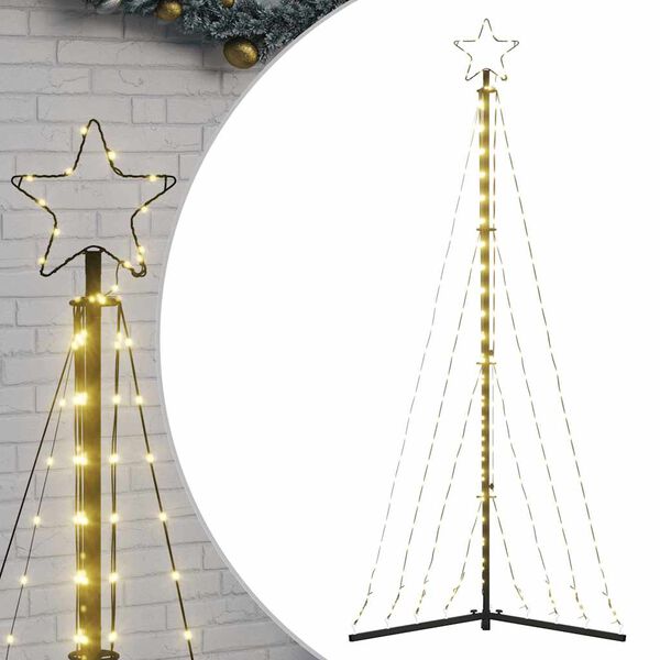 vidaXL LED Ziemassvētku eglīte 339 LED Silti Balta 187 cm