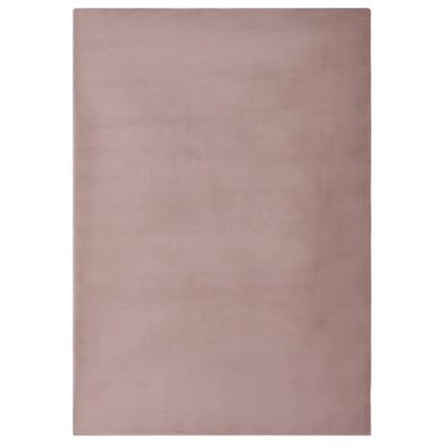 vidaXL paklājs, 200x300 cm, mākslīga truša āda, veci rozā