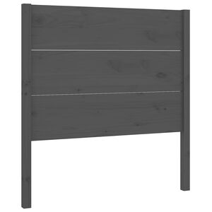 vidaXL galvgalis, pelēks, 96x4x100 cm, priedes masīvkoks