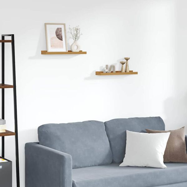 vidaXL Sienas plaukts 2 pcs Bē&scaron;a 40 x 9 x 3 cm Inženierijas koks