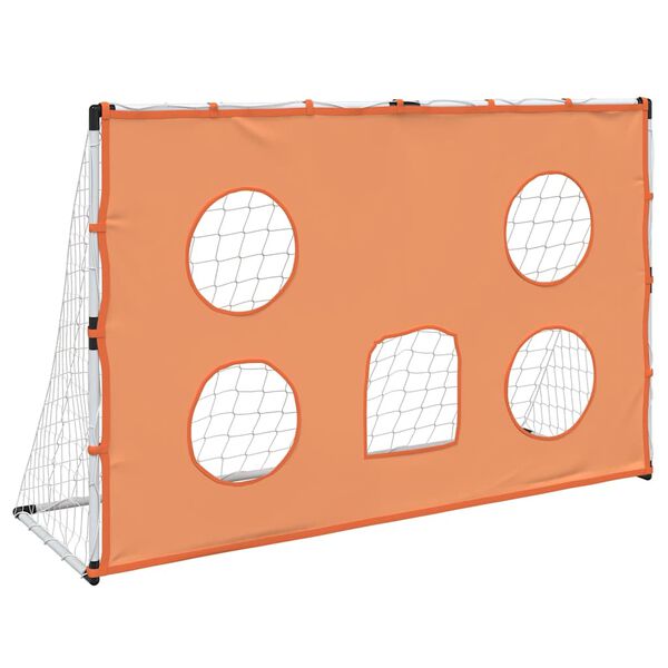 vidaXL bērnu futbola vārti ar mērķēšanas sienu un bumbu, 182x62x118 cm