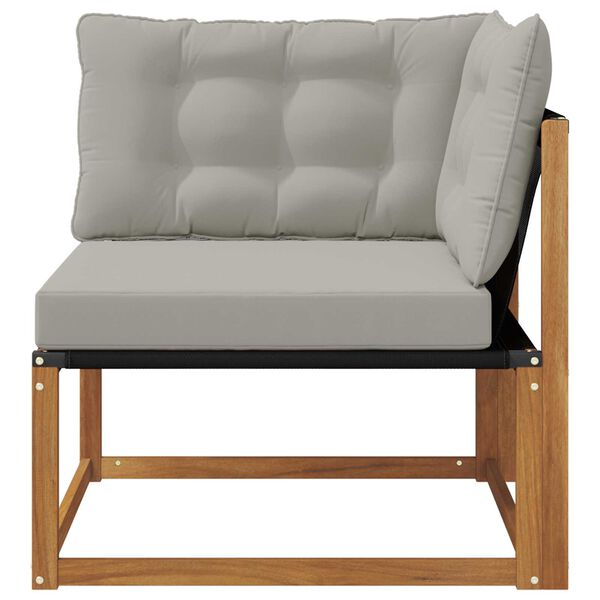 vidaXL Āra Stūra Dīvāns Cietā akācijas koks Dabiska