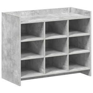 vidaXL Apavu skapis Betona pelēks 85 x 39,5 x 70 cm Inženierijas koks