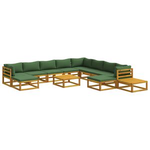 vidaXL Dīvānu komplekts 12 gab. Dabiska Cietā akācijas koks