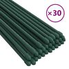 vidaXL dārza augu mietiņi, 30 gab., zaļi, 150 cm, tērauds