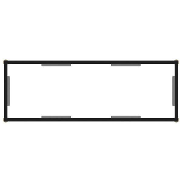 vidaXL konsoles galdiņš, 100x35x75 cm, rūdīts stikls, caurspīdīgs