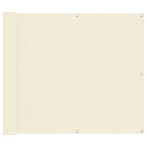 vidaXL Balkona ekrāns Krēmkrāsa 100 x 800 cm Oksforda audums