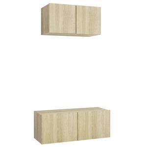 vidaXL 2-daļīgs TV skapī&scaron;u komplekts, ozola krāsa, inženierijas koks