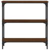 vidaXL konsoles galdiņ&scaron;, brūna koka, 75x22,5x75 cm, inženierijas koks