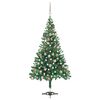vidaXL mākslīgā Ziemassvētku egle ar rotājumiem, 120 cm, 230 zari