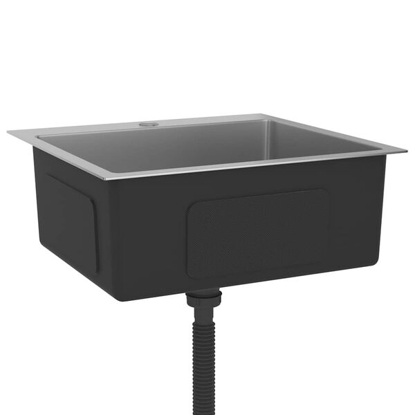 vidaXL virtuves izlietne, nerūsējošs tērauds