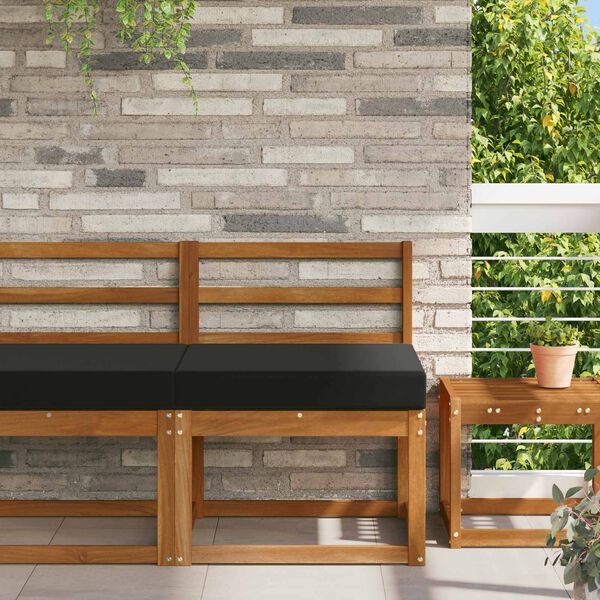 vidaXL Āra dīvāna spilvens Melns 60 x 60 x 8 cm Poliesters