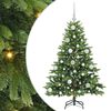 vidaXL Mākslīgā Ziemassvētku eglīte su 150 LED Zaļa 120 cm PE un PVC