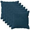 vidaXL Spilvenu pārvalks 6 pcs HOUTEN Zila 50 x 50 cm Samts