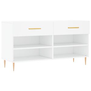 vidaXL apavu skapītis, balts, 102x35x55 cm, inženierijas koks
