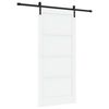 vidaXL Slīdo&scaron;ās durvis 93 x 202 cm Inženierijas koks Balta un melna