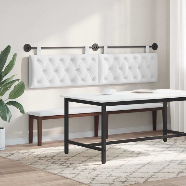 vidaXL Karājo&scaron;s galvgalis Balts 210 x 55 x 7 cm audums