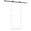 vidaXL Slīdo&scaron;ās durvis ORKDAL Balts un melns 93 x 211 cm